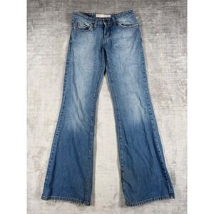 SiR Retro Jeans Womens 7 34x34 Blue Low Rise Flare Bootcut Susan 1 Made In Italy